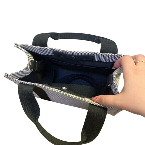 Lululemon Two-Tone Canvas Tote Bag Black & White With Adjustable Stra - Picture 6 of 7